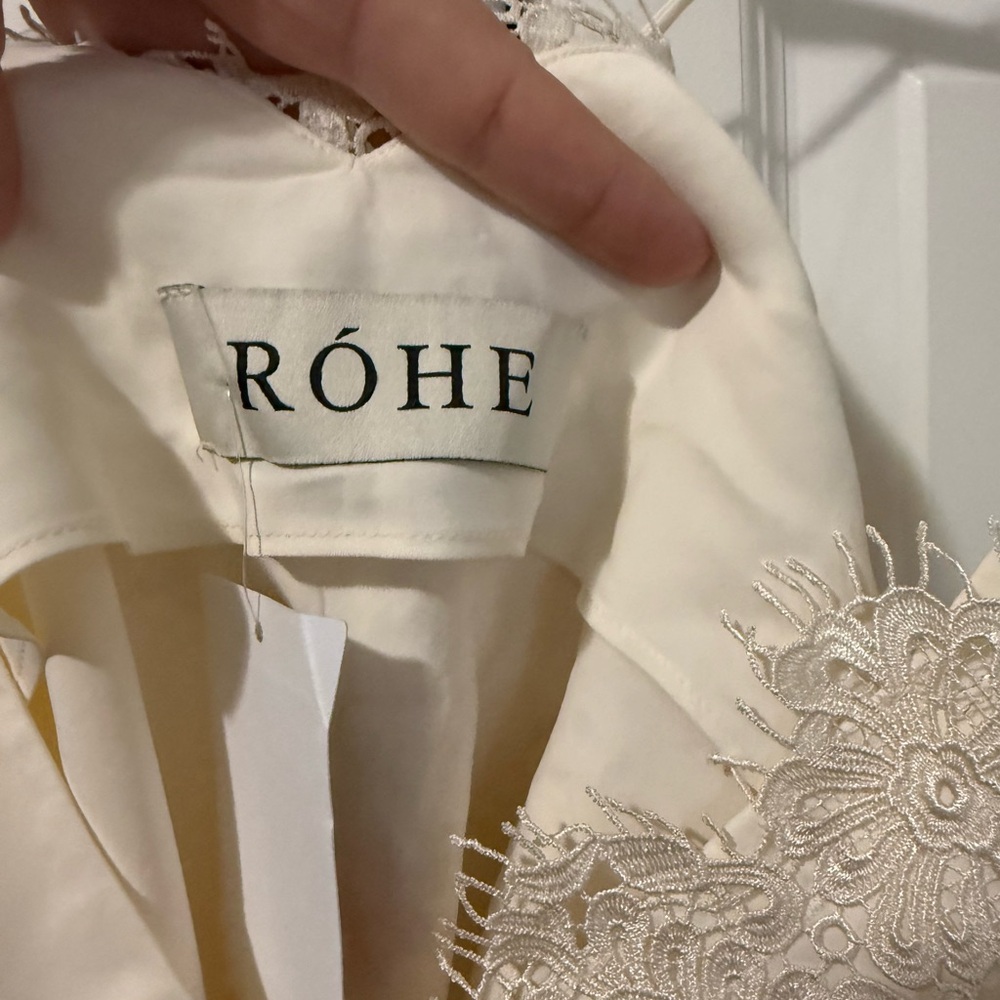 NWT RÓHE Satin Lace-Trim Cami Top (Size 42/US L) - Picture 7 of 8